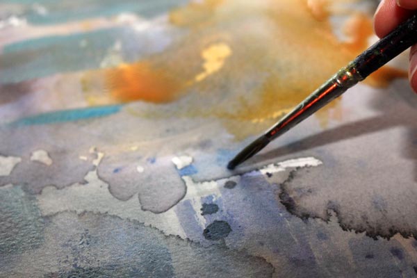 Painting abstract art in watercolor. Aiming to become an abstract artist.