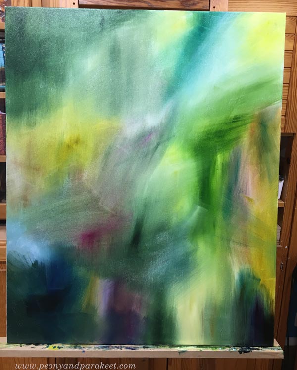 Starting an oil painting so that you follow the inner color.