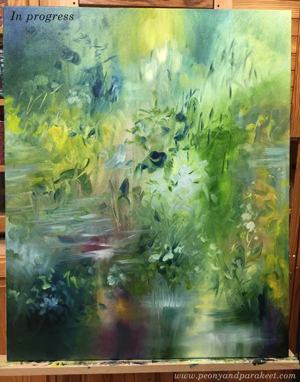 Oil painting in progress. The inner world opens up layer by layer.