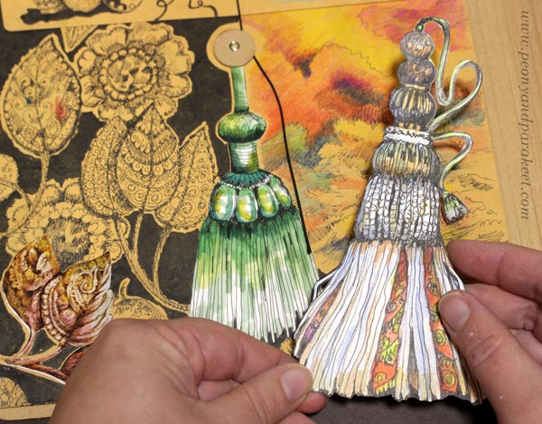 Hand-drawn tassels. Beautiful hand-drawings by Päivi Eerola.