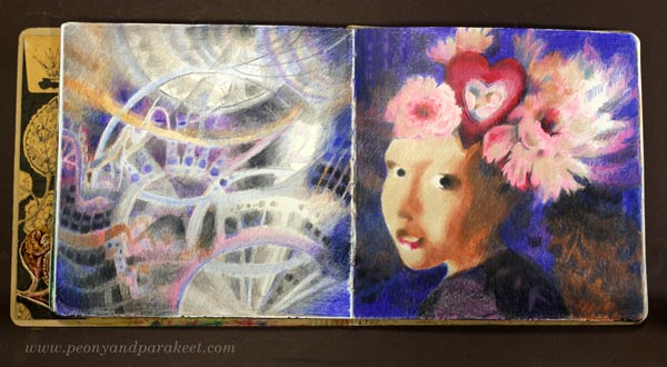 Vermeer girl and her abstract space. Following the intuition in art-making.