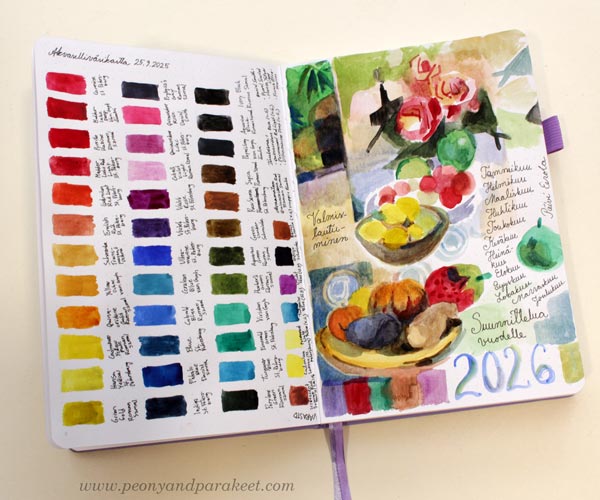 Watercolor sketches, watercolor journal.