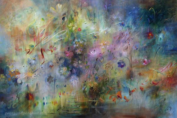 Cosmos, oil on canvas, painting by Päivi Eerola, Finland