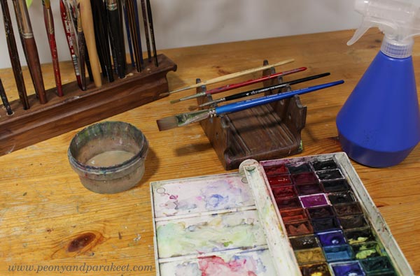 Supplies are part of the joy of watercolor painting.