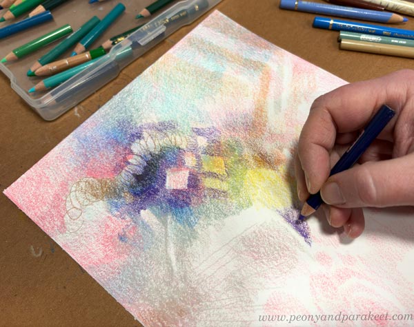 Step #2 - Add Colors and Shapes Over the First Layer