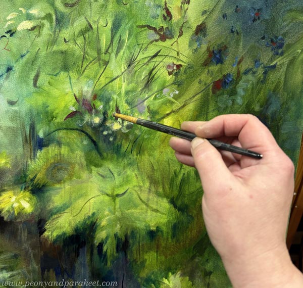 Inside the creative process: oil painting in progress.