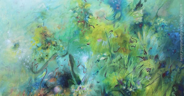 A detail of an oil painting called Boheme. By Paivi Eerola.