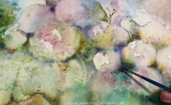 Starting a watercolor painting