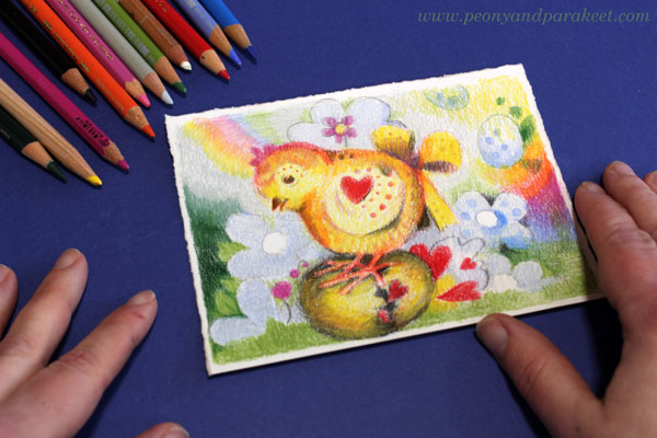 Easter chick art, see the step-by-step tutorial!