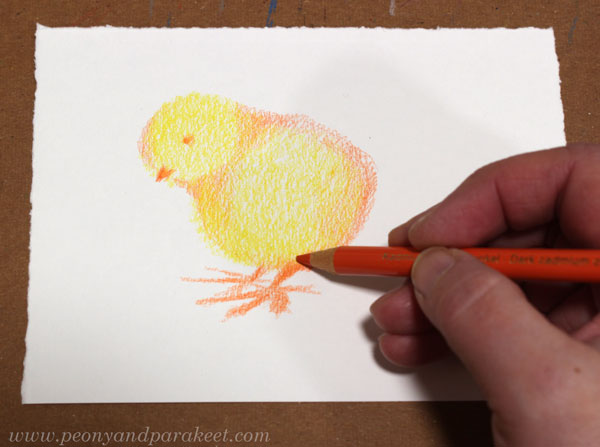 A simple Easter chick in progress