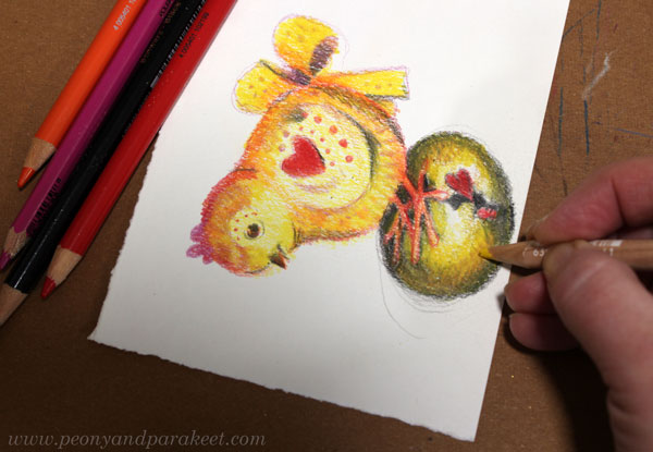 Rotating the paper to draw more symmetrical shapes.