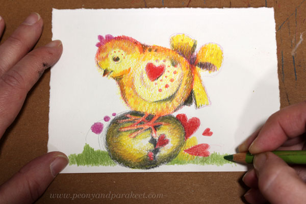 How to draw Easter art, see the step-by-step tutorial