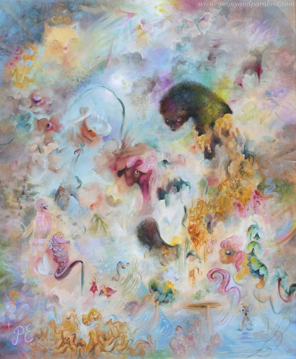 Fauna, oil painting by Päivi Eerola