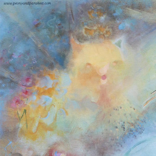 Detail of Fauna, an oil painting by Päivi Eerola.