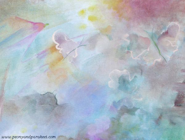 Detail of Fauna, an oil painting by Päivi Eerola.