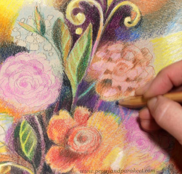 Adding depth with colored pencils and going deep into the meaning of your art.