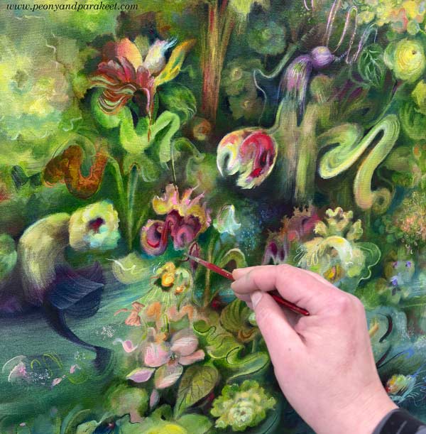 Painting with passion, mission, calling, and by profession. Using logic to make the painting work.