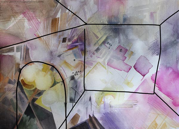 Adding a prespective to an abstract composition - setting guidelines