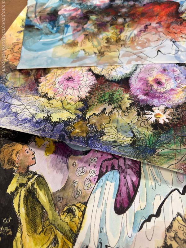 Drawing Soulfully - a sneak peek at the new online course by Peony and Parakeet.