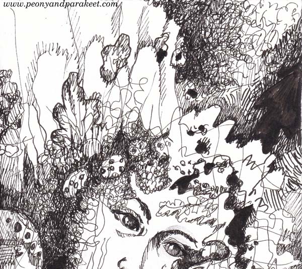 Using lines creatively, drawing freely, from the online course Drawing Soulfully