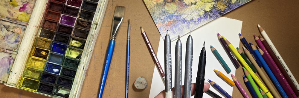 Art supplies for the online course