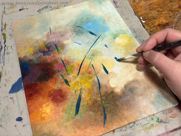 Painting strokes freely.