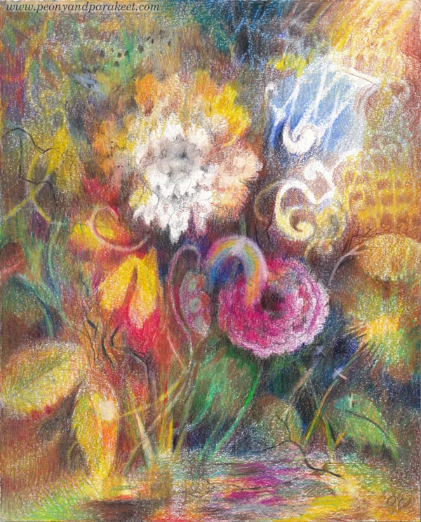 Autumn Concert - a colored pencil drawing by Päivi Eerola, Finland