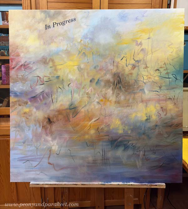 Painting in progress, by Päivi Eerola
