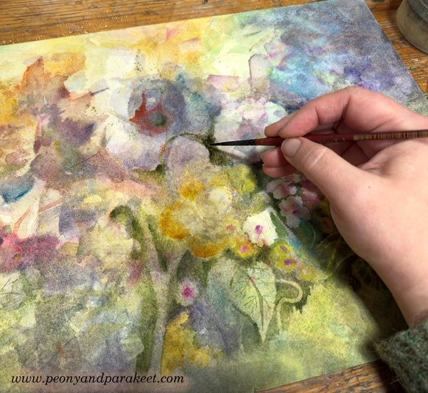 Softening a watercolor painting: rounding the angular shapes