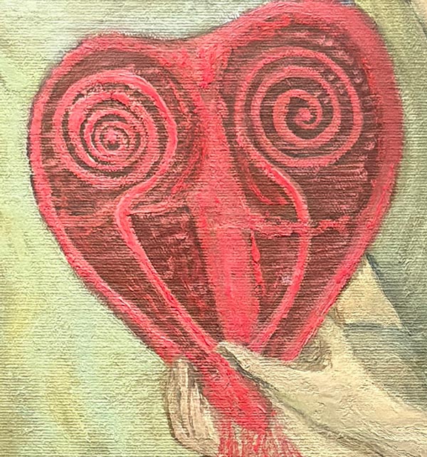 Detail of Hilma af Klint's painting The Large Figure Paintings no. 4, 1907